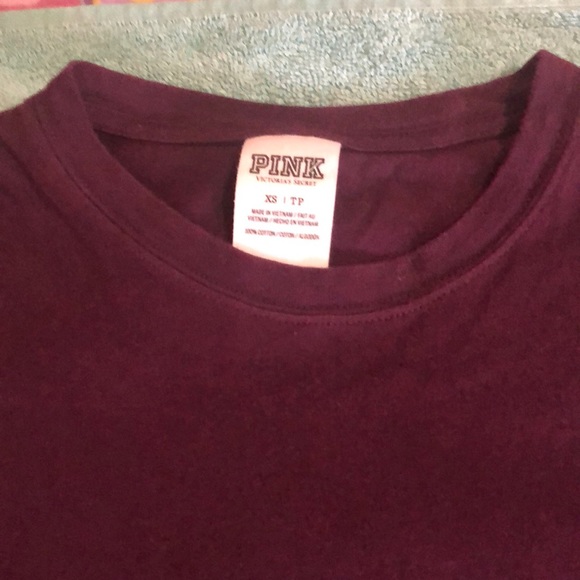 Crew neck sequins maroon sweatshirt - Picture 3 of 5